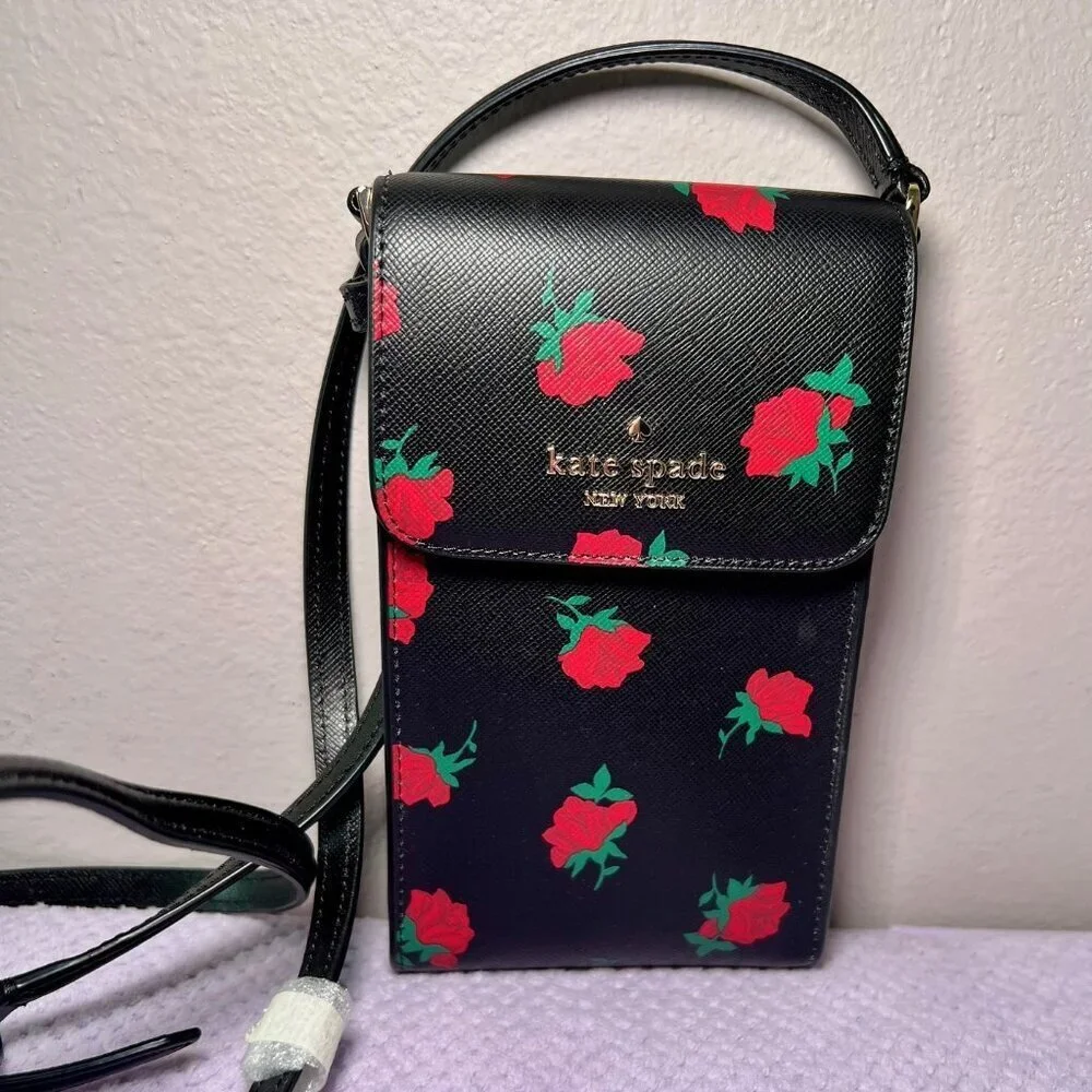 New Kate Spade Madison Ditsy Rose Toss Phone Crossbody